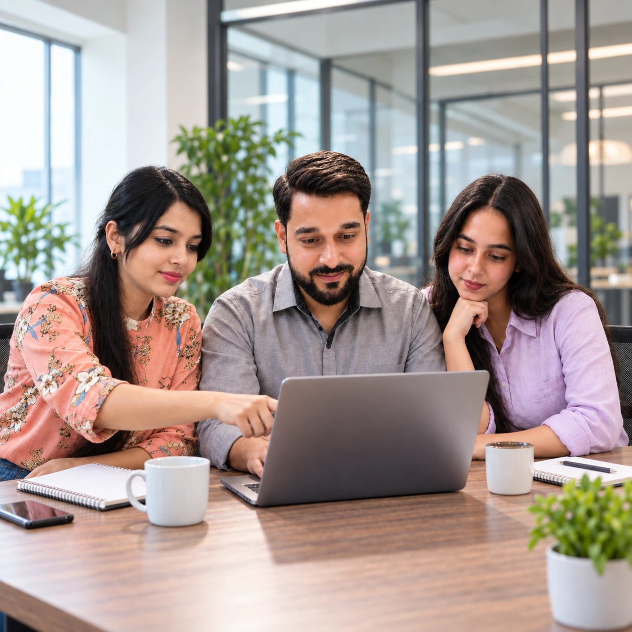 Shivangi Mishra, Harshit Sharma, and Shruti Kashyap collaborating at Navastit